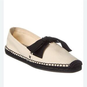 Tory Burch Bow Espadrille in Cream and  Black